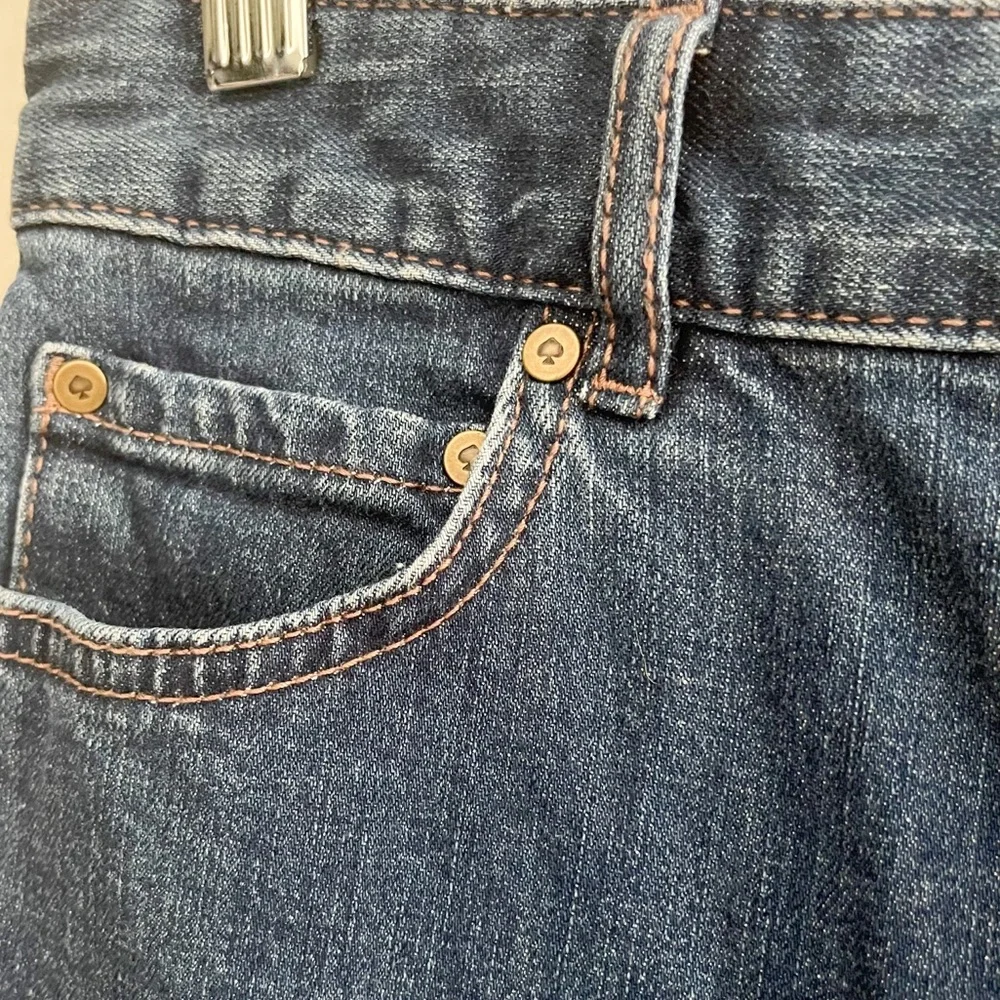 NEW Kate Spade Straight Leg Raw Hem Jeans